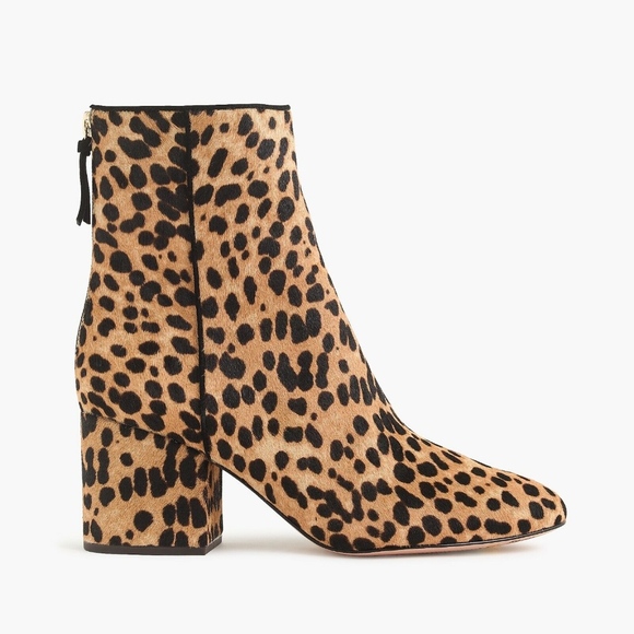 J. Crew Shoes - New JCREW Sadie ankle Boots in Leopard Calf Hair